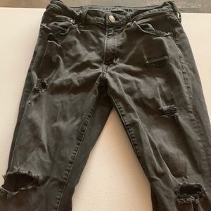 Gray, ripped American Eagle jeans, men’s medium